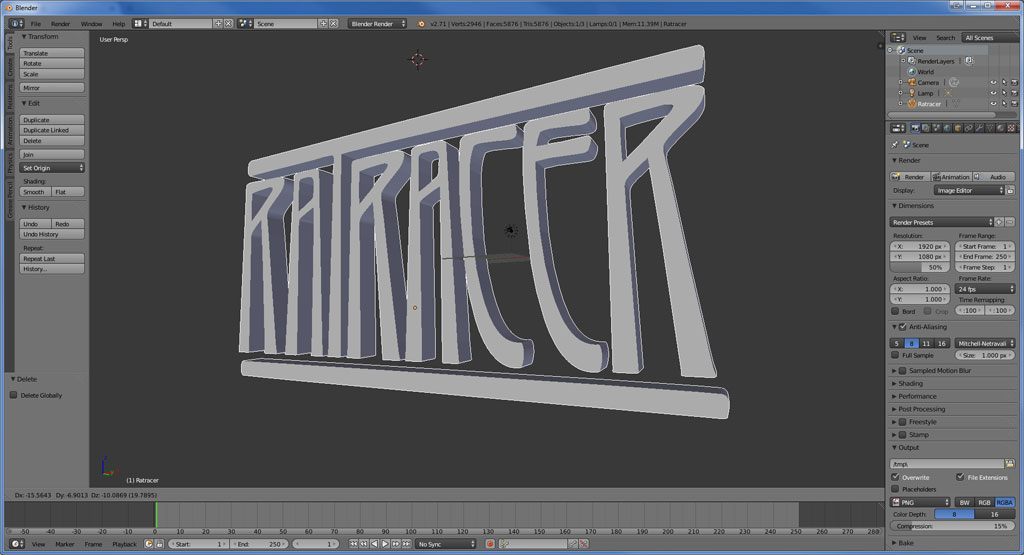 Ratracer 3D-Modell Blender